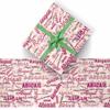 AOFUN Personalized Name Text Wrapping Paper Designer Wrapping Paper Mens Wrapping Paper Christmas Funny Christmas Wrapping Paper 3 Rolls 58"" x 23"", Style 12 view 2