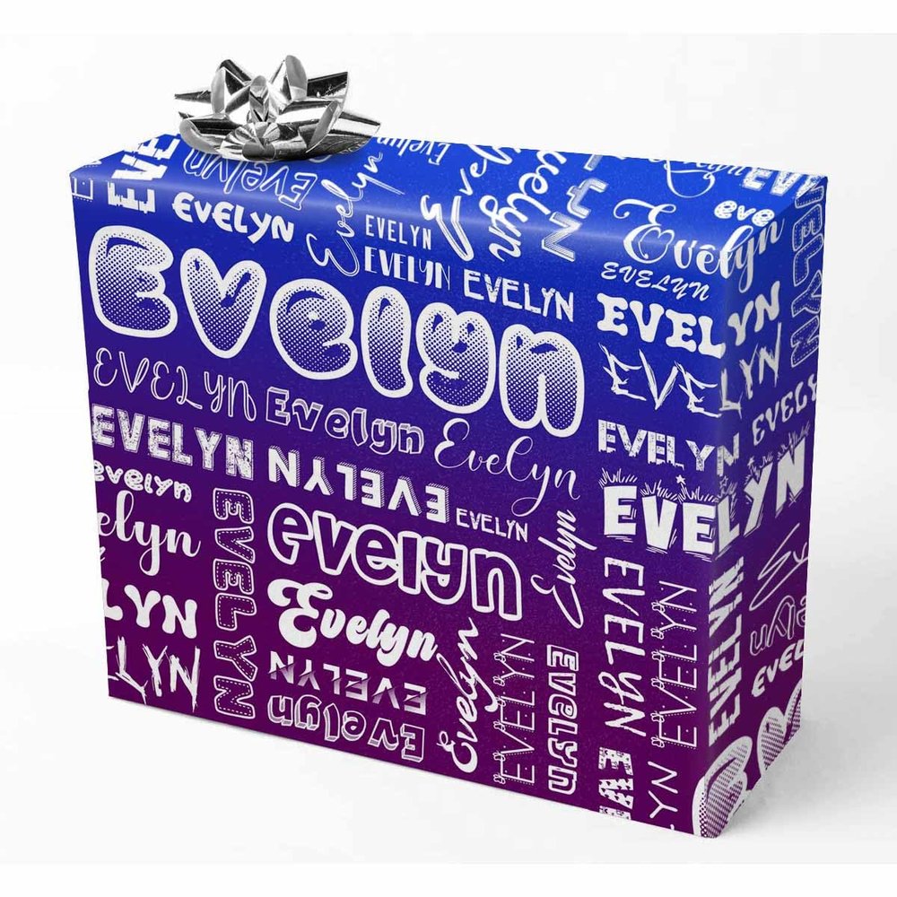 AOFUN Personalized Christmas Gift Custom Wrapping Paper Just Because Gifts For Her Cute Birthday Wrapping Paper Designer Wrapping Paper 5 Rolls 58"" x 23"", Style 1