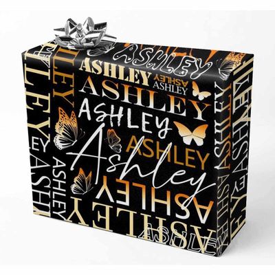 AOFUN Custom Gift Tissue Paper Roll Happy Anniversary Wrapping Paper Christmas Wrapping Supplies Wrapping Papper Custom Name Wrapping Paper 3 Rolls 58"" x 23"", Style 17