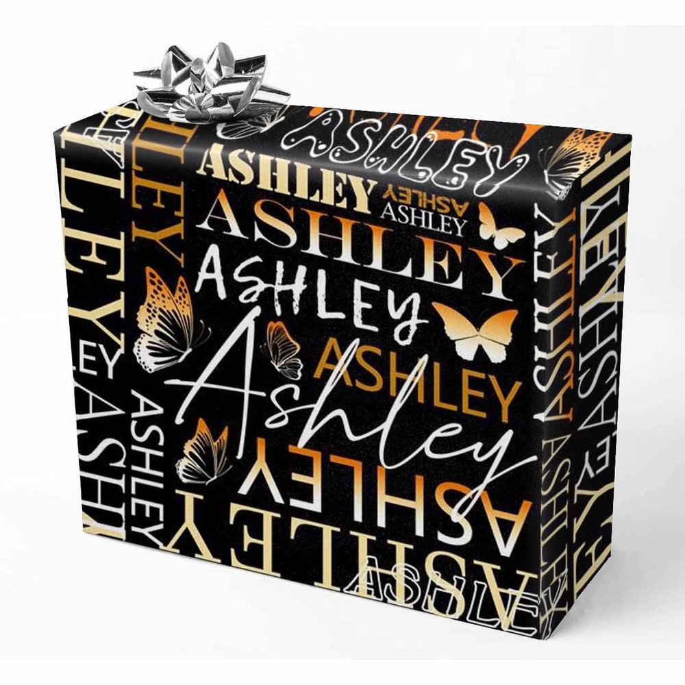 AOFUN Custom Gift Tissue Paper Roll Happy Anniversary Wrapping Paper Christmas Wrapping Supplies Wrapping Papper Custom Name Wrapping Paper 3 Rolls 58"" x 23"", Style 17