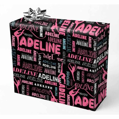 AOFUN Personalized Name Text Cute Birthday Wrapping Paper Mens Birthday Wrapping Paper Funny Gift Bags For Adults Christmas Paper Wrap Wrapping Papper 5 Rolls 58" x 23"