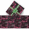 AOFUN Personalized Name Text Cute Birthday Wrapping Paper Mens Birthday Wrapping Paper Funny Gift Bags For Adults Christmas Paper Wrap Wrapping Papper 5 Rolls 58" x 23" view 2