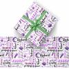 AOFUN Custom Name Gift Wrapping Paper Birthday Wrapping Paper For Men Valentines Paper Mens Wrapping Paper Wrapping Paper Roll with Printed Name 5 Rolls 58" x 23" view 2