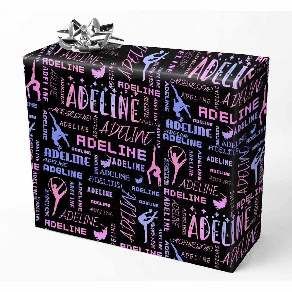 AOFUN Personalized Gift Wrapping Paper For Men Best Wrapping Paper Christmas With Name/Date With Name Logo Custom Gift Wrapping Paper 3 Rolls 58" x 23"