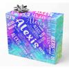 AOFUN Personalized Name Text Gift Wrapping Paper Cute Birthday Wrapping Paper Personalized Gift Wrap Paper 5 Rolls 58"" x 23"", Style 27 view 1