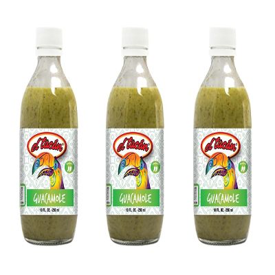 Avocado Sauce El Tucan Guacamole - - Authentic Artisanal Mexican Ingredients, Made with Natural Ingredients. Perfect topping to your tacos, burritos, enchiladas or other favorite food (10 oz, 3 Bottles)