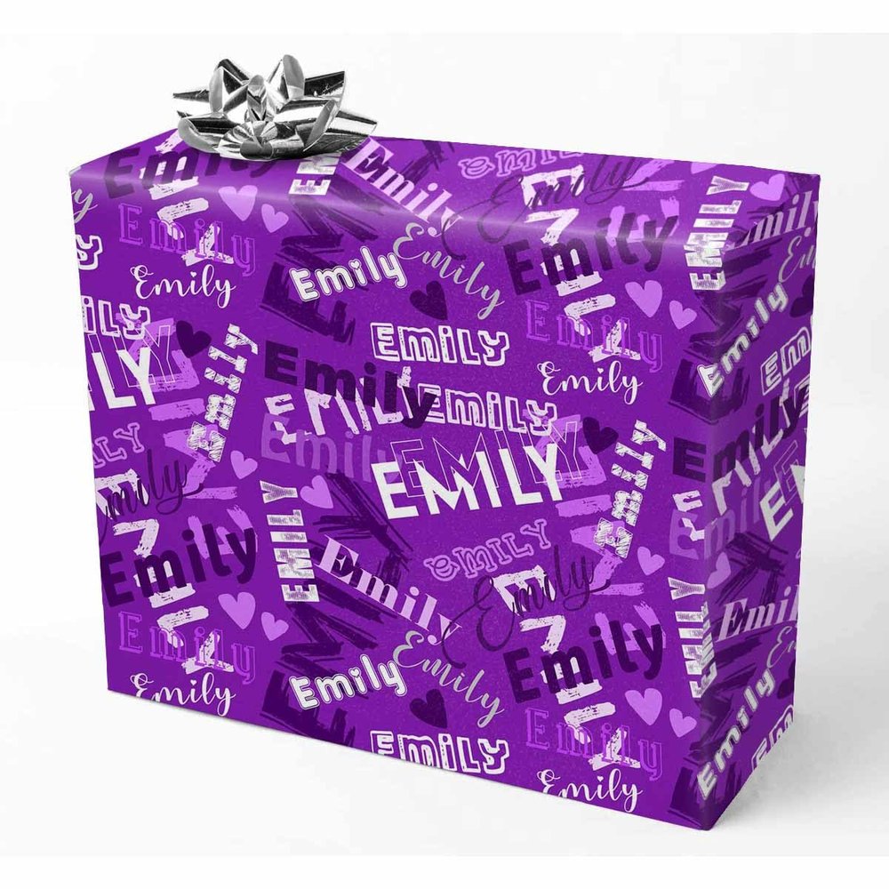 AOFUN Custom Wrapping Paper Custom Wrapping Paper With Name Text Funny Gifts Christmas Paper Wrap Custom Wrapping Paper With Name Text 3 Rolls 58" x 23"