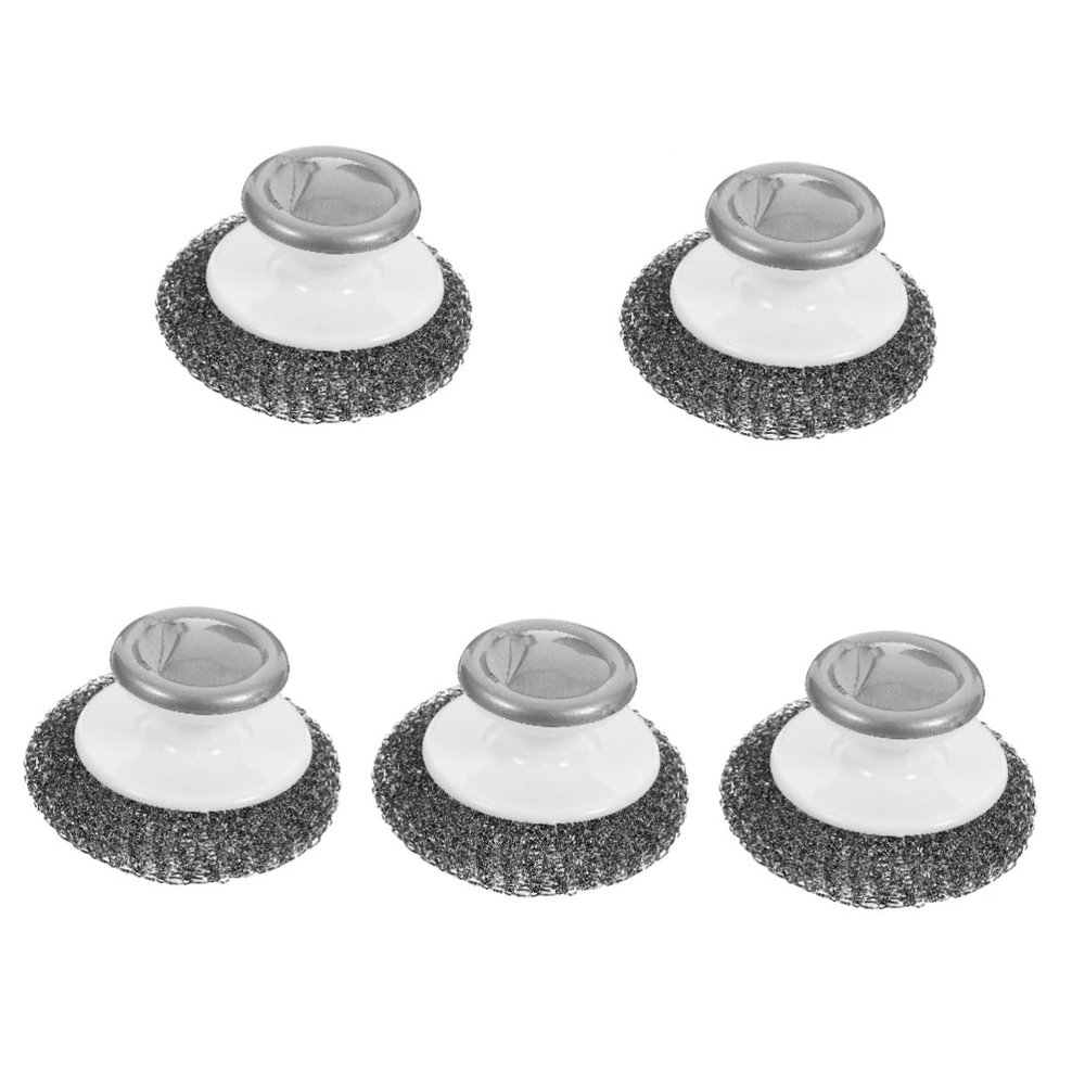 MAGICLULU 5pcs Pot Scrubber Brush Stiff Bristles Heavy-Duty Kitchen Dish Scrubber for Non-Stick Pans Comfortable to Hold Handle for Cleaning Dishes Pots and Baking