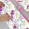 AOFUN Wrapping Paper for Him, Baby Girl, Baby Shower, 1st Birthday - Custom Name Text - 5 Rolls 58" x 23" view 4