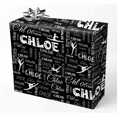 AOFUN Personalized Christmas Gift Customized Wrapping Paper Happy Birthday Gift Wrap Personalized Name Heart 3 Rolls 58"" x 23"", Style 3