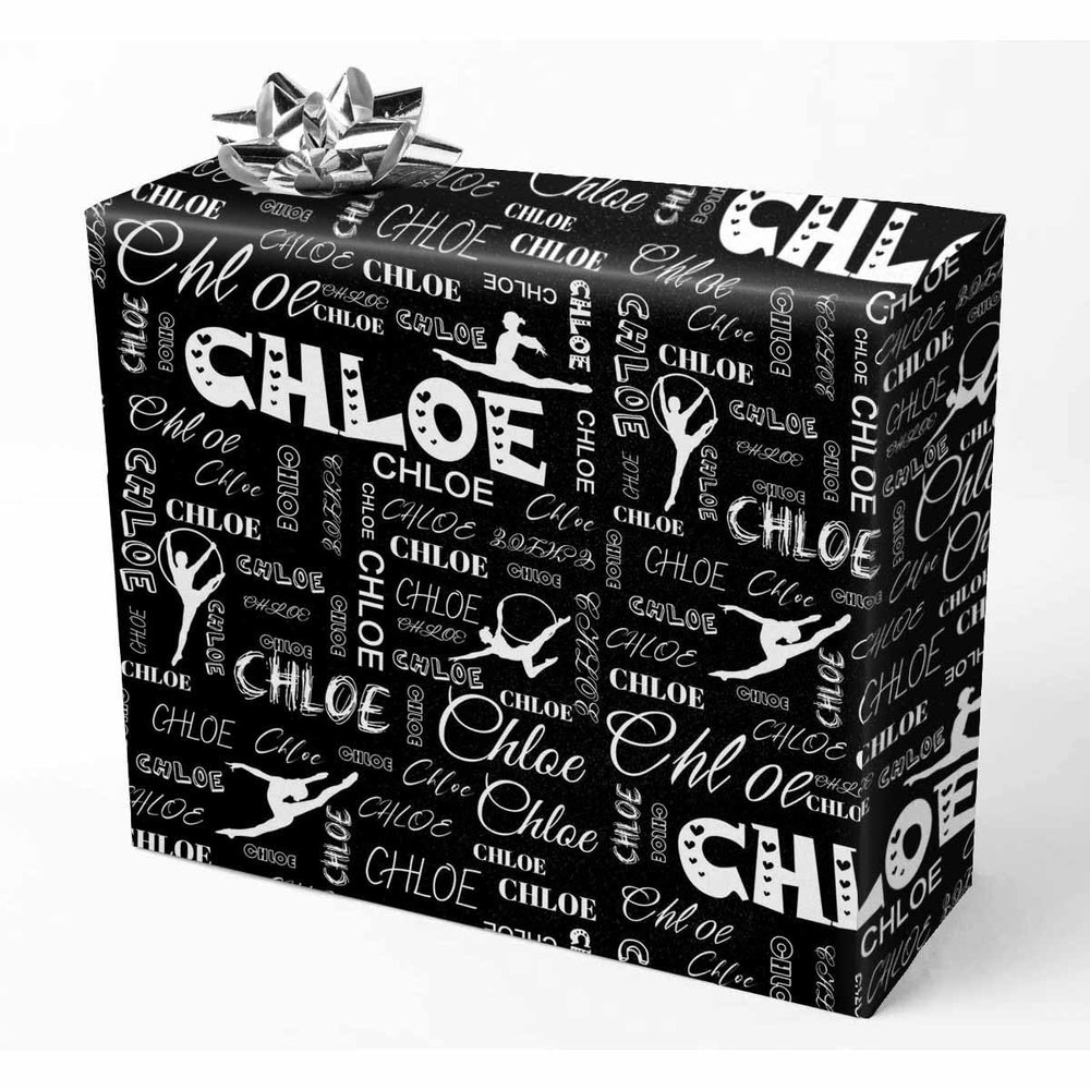 AOFUN Personalized Christmas Gift Customized Wrapping Paper Happy Birthday Gift Wrap Personalized Name Heart 3 Rolls 58"" x 23"", Style 3