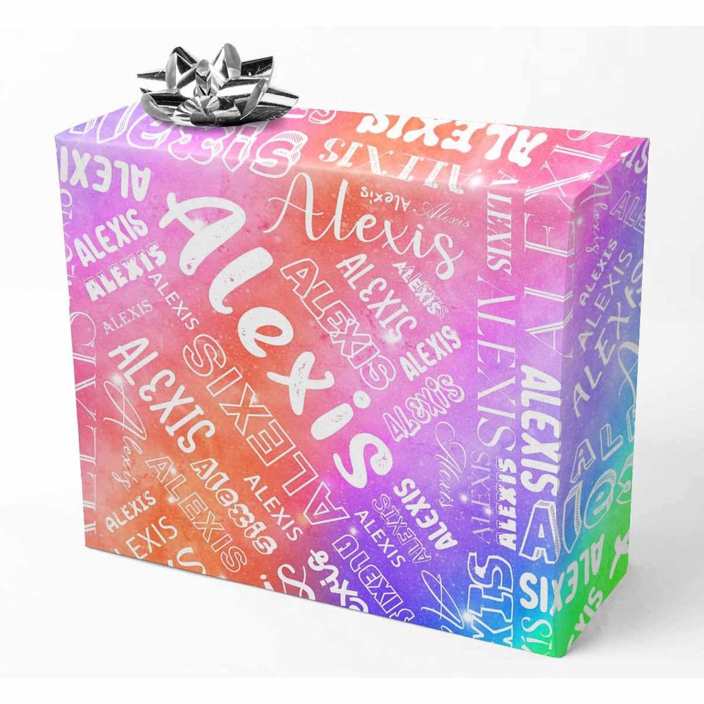 AOFUN Personalized Logo Gift for Boys Girls Men Women Fashion Birthday Gift Anniversary Wrapping Paper For Her Unique Wrapping Paper 2 Rolls 58"" x 23"", Style 25