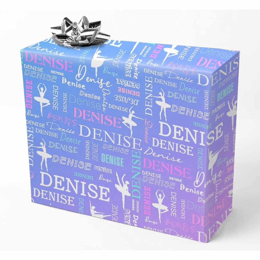 AOFUN Custom Name Wrapping Paper Love Wrapping Paper Paper Gifts Mens Birthday Wrapping Paper Personalized Name Gift 3 Rolls 58"" x 23"", Style 17