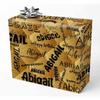 AOFUN Boys Mens Wrapping Paper - Custom Name Text Wrapping Papper Roll with Printed Name - Birthday 5 Rolls 58" x 23" view 1