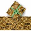 AOFUN Boys Mens Wrapping Paper - Custom Name Text Wrapping Papper Roll with Printed Name - Birthday 5 Rolls 58" x 23" view 2