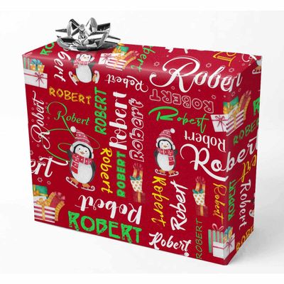 AOFUN Personalized Wrapping Paper Baby Girl Wrapping Paper Baby Shower Best Wrapping Paper Christmas Cute Birthday Wrapping Paper Personalized Name Text 3 Rolls 58" x 23"