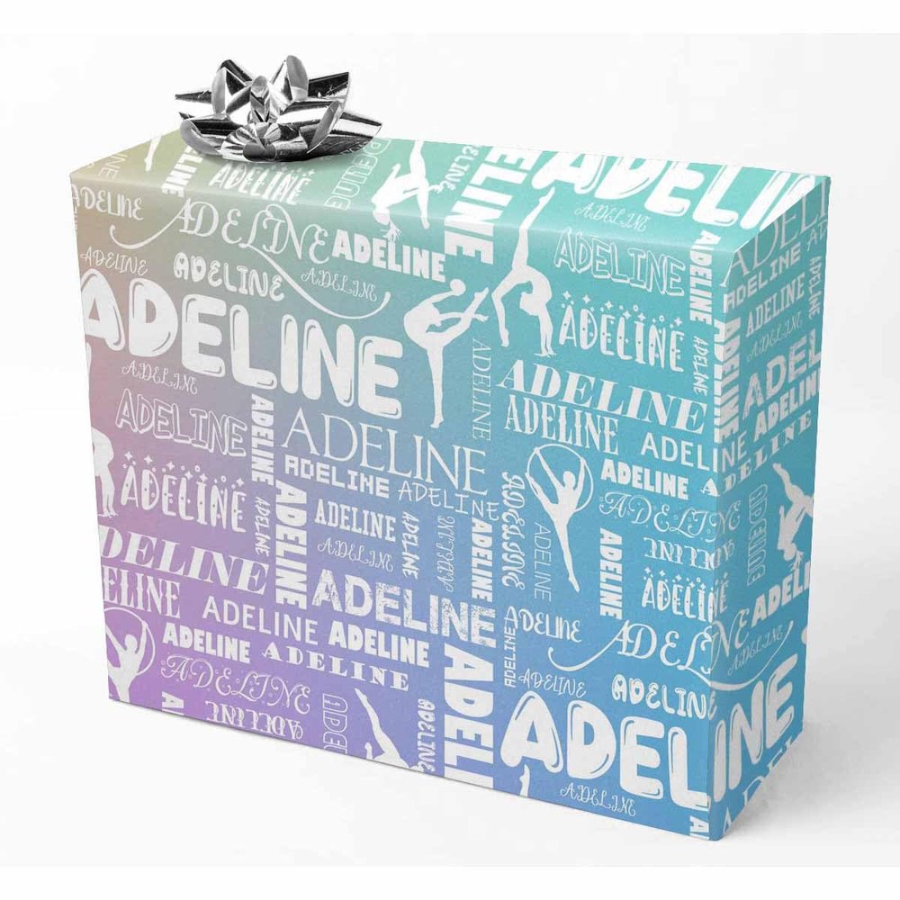 AOFUN Custom Gift Wrapping Paper Cool Wrapping Paper Designer Wrapping Paper Custom Name Gift Wrapping Paper Baby Christmas Wrapping Paper 1 Roll 58" x 23"