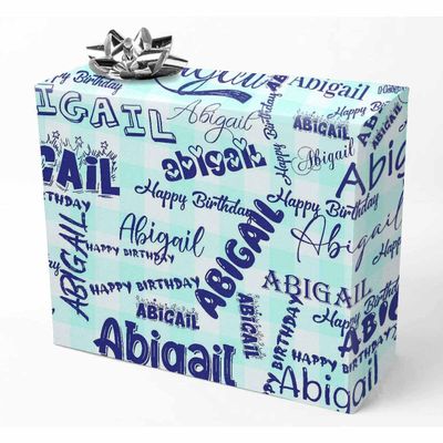 AOFUN Personalized Gift Wrapping Paper Personalized Christmas Gift Funny Gifts Christmas Wrapping Supplies Anniversary Wrapping Paper For Her 1 Roll 58"" x 23"", Style 15