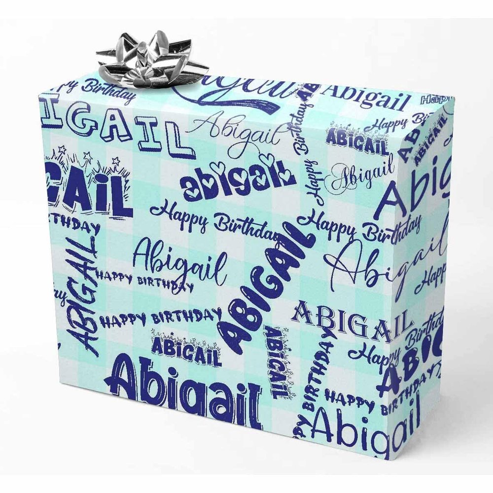 AOFUN Personalized Gift Wrapping Paper Personalized Christmas Gift Funny Gifts Christmas Wrapping Supplies Anniversary Wrapping Paper For Her 1 Roll 58"" x 23"", Style 15