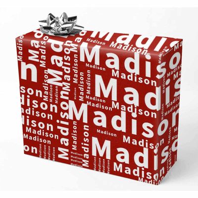AOFUN Personalized Gift Wrap Paper Personalized Birthday Gifts Personalized Name Text Paper Gifts Wrapping Paper For Him 3 Rolls 58" x 23"