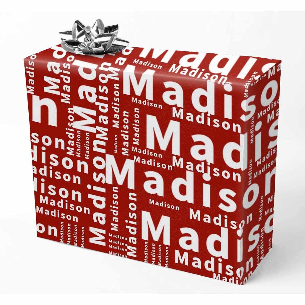 AOFUN Personalized Gift Wrap Paper Personalized Birthday Gifts Personalized Name Text Paper Gifts Wrapping Paper For Him 3 Rolls 58" x 23"