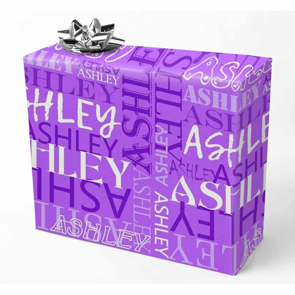AOFUN Customized Wrapping Paper With Name Logo Cool Wrapping Paper Wrapping Paper For Men Happy Birthday Gift Wrap Cute Gifts For Best Friends 3 Rolls 58" x 23"