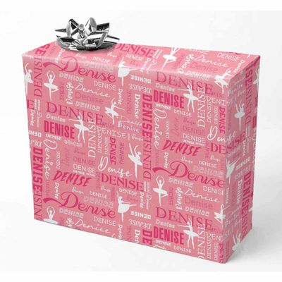 AOFUN Custom Name Gift Personalized Name Gift Personalized Gift Kids Christmas Gift Wrap Funny Gift Bags For Adults Wrapping Paper For Him 2 Rolls 58" x 23"