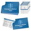 4 Pack Emergency Medical Information Id Card Red Medical Condition and Emergency Contact Id Wallet Card Medical Alert Wallet Card Pocket Size Medication List and Medical Cards for Caretakers (Blue) view 1