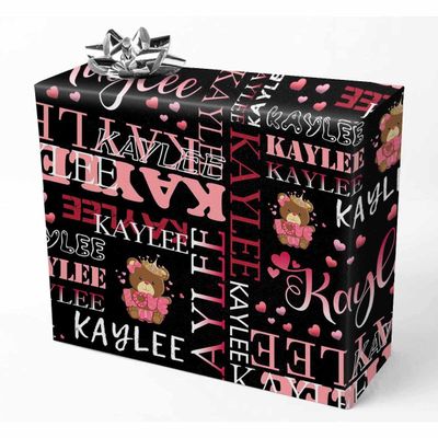 AOFUN Custom Gift Wrapping Paper With Name/Date Wrapping Paper Roll with Printed Name Wrapping Paper For Boys Custom Gift Tissue Paper 5 Rolls 58" x 23"
