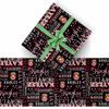 AOFUN Custom Gift Wrapping Paper With Name/Date Wrapping Paper Roll with Printed Name Wrapping Paper For Boys Custom Gift Tissue Paper 5 Rolls 58" x 23" view 2
