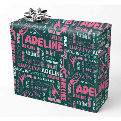 AOFUN Personalized Gift Wrap Paper With Name Logo Holiday Gift For Couples Gift Wrapping Paper Love Wrapping Paper 3 Rolls 58" x 23"