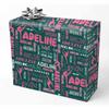 AOFUN Personalized Gift Wrap Paper With Name Logo Holiday Gift For Couples Gift Wrapping Paper Love Wrapping Paper 3 Rolls 58" x 23" view 1