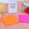 120 Pcs Pink And Orange Paper Napkins 5x5 Cocktail Napkins Beverage Napkins Pink Luncheon Napkins Disposable Colors Paper Napkins For Tequila Sunrise Bachelorette Party Birthday Baby Shower view 4