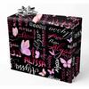 AOFUN Custom Name Wrapping Paper Christmas Gift Wrapping Cute Gifts For Best Friends Birthday Wrapping Valentines Paper Wrapping Paper For Him 5 Rolls 58" x 23" view 1