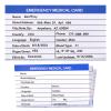 12 Pack Red Medical Condition and Emergency Contact Id Wallet Card Emergency Medical Information Card Medical Alert Wallet Card Pocket Size Medication List and Medical Cards for Caretakers (Blue) view 3