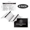 4 Pack Emergency Medical Information Id Card Red Medical Condition and Emergency Contact Id Wallet Card Medical Alert Wallet Card Pocket Size Medication List and Medical Cards for Caretakers (Black) view 2