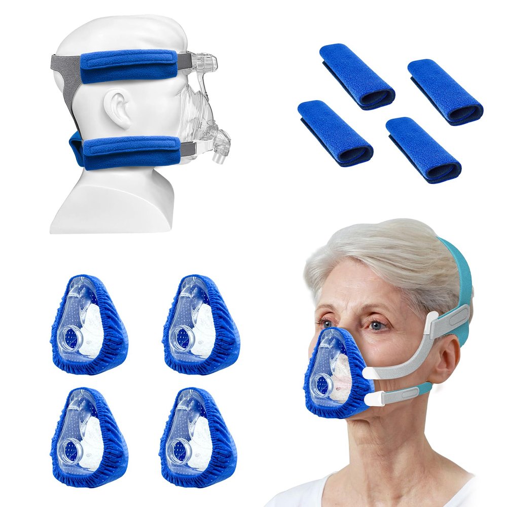 NATAKU CPAP' Mask Liners/Strap Covers Kit - Compatible with AirFit F20 for Reducing Air Leakage, Soft Strap Covers for Most Headgear Strap Reduce Red, NOT for Quattro, F30/Nasal Mask