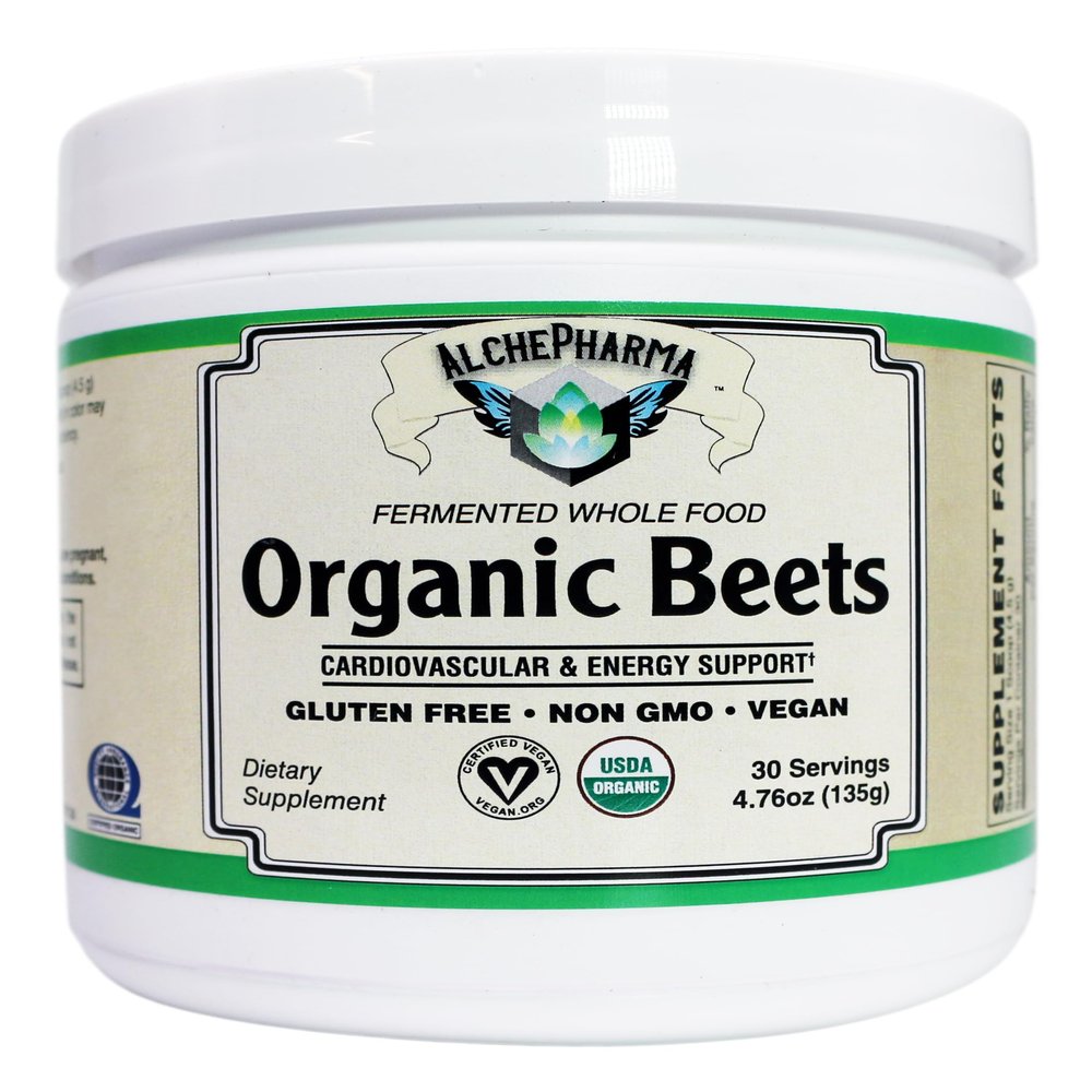 AlchePharma Organic Fermented Beet Root Powder (30 Servings, 4.76, Ounce)