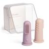 Moonkie Baby Toothbrush Finger Toothbrush Oral Cleaner Kit for 3 Months +, 2 Pcs Small (Blush/Pale Mauve) view 1