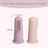 Moonkie Baby Toothbrush Finger Toothbrush Oral Cleaner Kit for 3 Months +, 2 Pcs Small (Blush/Pale Mauve) view 2