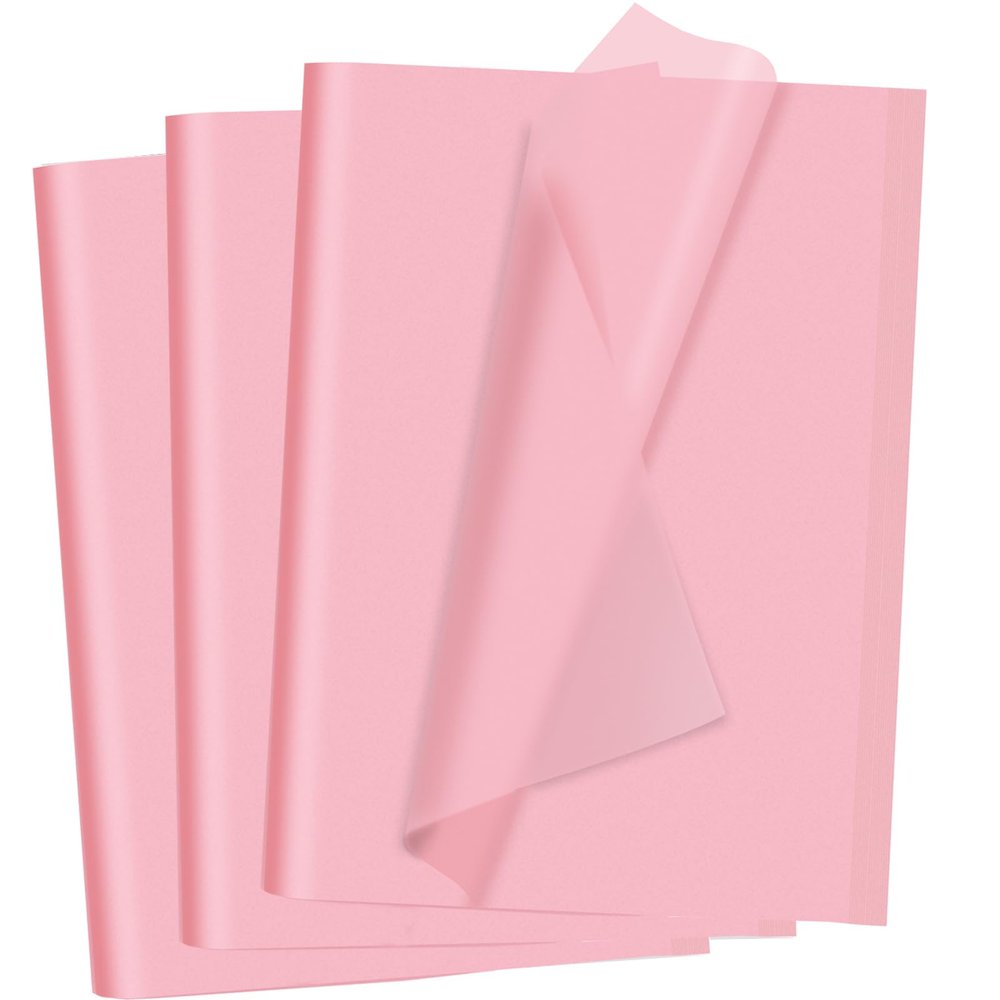 40 Sheets Pink Tissue Paper for Gift Bags Valentines Day Weddings Birthday Fall Decoration Sunflower DIY Art Crafts Packaging Wrapping Paper Bulk, 14 x 20 Inch