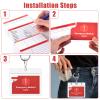 4 Pack Medical Alert Keychain Emergency Medical Information Id Card Emergency Contact Card Wallet with Resealable Badge Holder for Caretakers (Red Keychain) view 4
