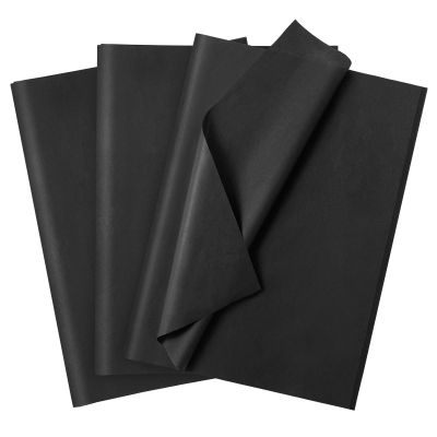 120 Sheets 20"X14" Black Tissue Paper for Gift Bags Wrapping, Art Tissue Paper Bulk for Weddings Birthday Party Crafts Decoration