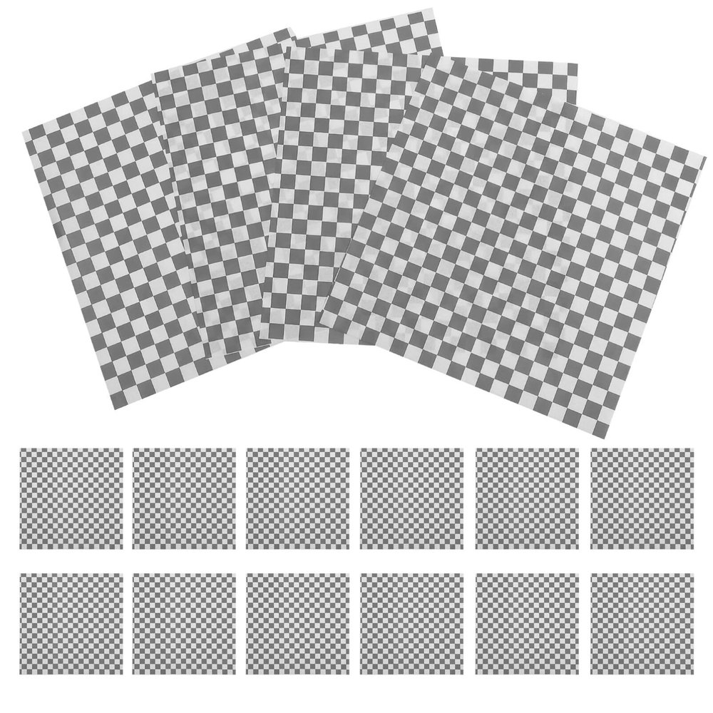 Kichvoe 50sheets Greaseproof Food Wrapping Paper Oil Baking Liner for Sandwiches Burgers and Fried Foods Compact and Lightweight for Cafes and Bakeries