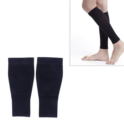 NOLITOY Calf Compression Sleeve, 30-40 Mmhg Footless Socks for Women & Men, Compression Shin Sleeves, Leg Cramp Relief, Varicose Veins, Knee High Stockings, 1 Pair