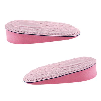 NOLITOY 6pairs Invisible Height Increase Insoles for Women Comfortable Massage Shoe Lifts Soft and Elastic Heel Pads for Sneakers Canvas Shoes Pink