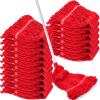 Roshtia 16 Pack Mop Head Replacement Large Heavy Duty Mop Head Commercial Replacement Looped End Cotton String Industrial Washable Mophead Refills for Commercial Industrial Home Cleaning(Red) view 1