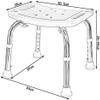 Bathroom Stools Bath Stool Antislip Shower Seat Stool Shower Chair and Seats/Bathroom Stool for Adults for Disabled and Pregnant Women and Elderly Five Adjustable Height Suitable for People of view 2