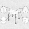 Bathroom Stools Bath Stool Antislip Shower Seat Stool Shower Chair and Seats/Bathroom Stool for Adults for Disabled and Pregnant Women and Elderly Five Adjustable Height Suitable for People of view 4