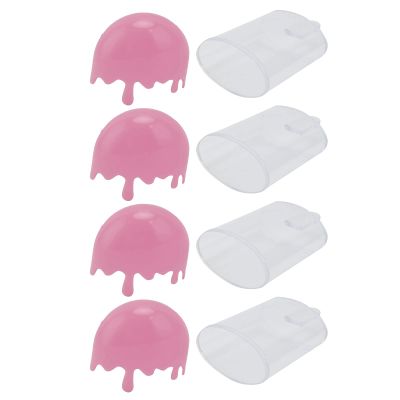 Candy Box, 12Pcs Ice Cream Shape Candy Box, Ice Cream Cakesicle Boxes Set, Reusable Plastic Candy Case Container, Party Favors And Gifts, Candy Case Container For Weddings Bridal Showers(pink)